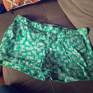 Gap green floral shorts.